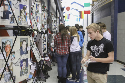 Exhibit honoring local fallen soldiers on display in main hallway