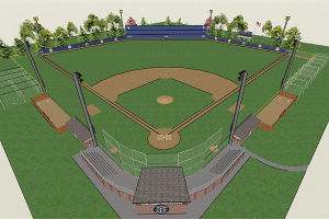 A digital model of what the campus field will look like once all renovations are completed. (Submitted by baseball coach Jeff Strickland)