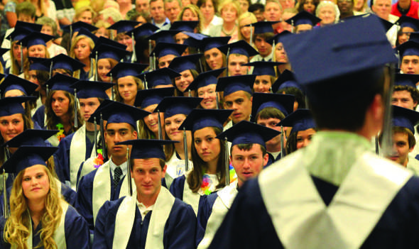 Graduation ceremony moves outdoors