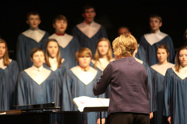 Choirs perform in preparation for competition