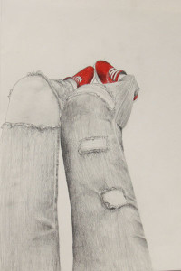 This is a piece that will be going in my concentration portfolio for AP art. The main theme of the concentration is beauty in things that aren’t so beautiful. In this case, it is portrayed as ripped jeans. 