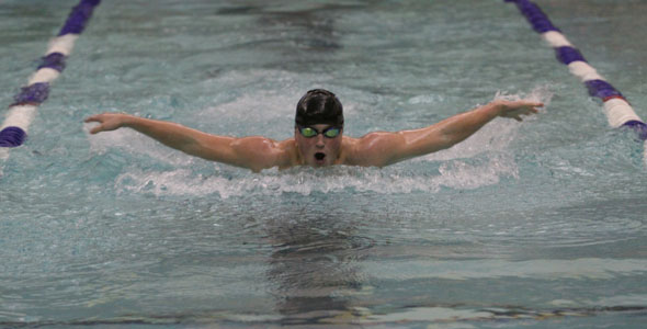 Swim team competes at Olathe South High School meet