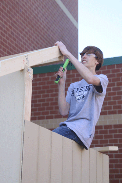 Carpentry students build shed for class project