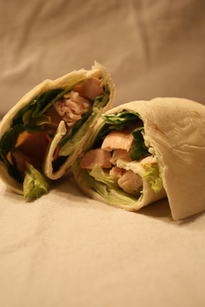 Energy boost: chicken caesar wrap