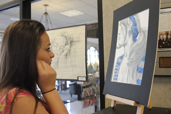 Student artwork on display 