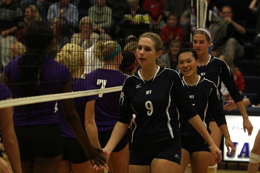 The volleyball team defeated Piper in three games on senior night on Wednesday, Oct. 23.