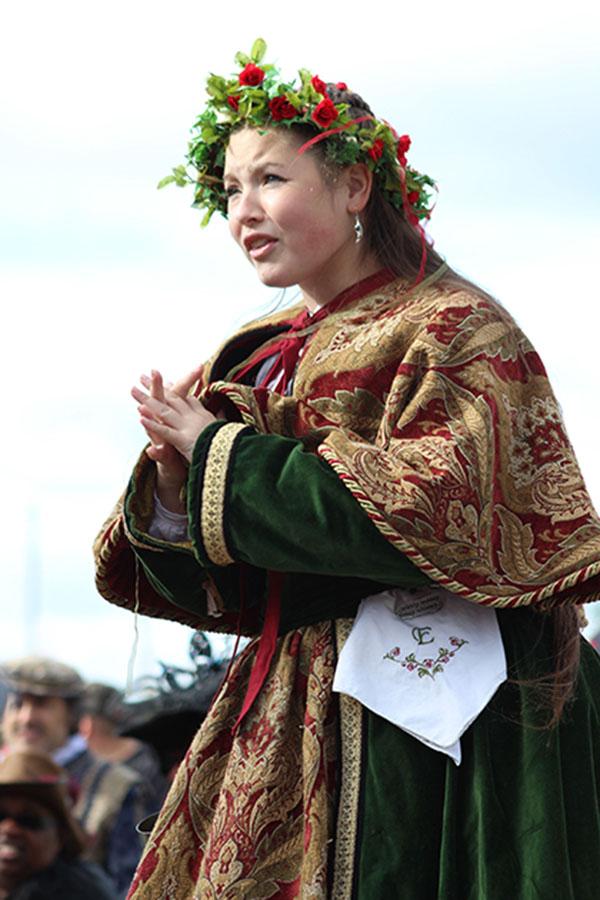 Samantha Meyers plays her role at the opening of the Renaissance Festival on Sunday, Oct. 6. 