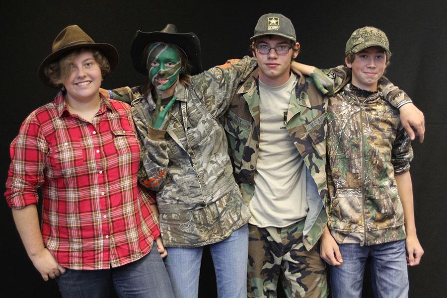 A huge turnout at the photo booth for Camo Day!