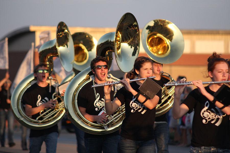 Band receives a two ranking at Emporia State University Marching Competition