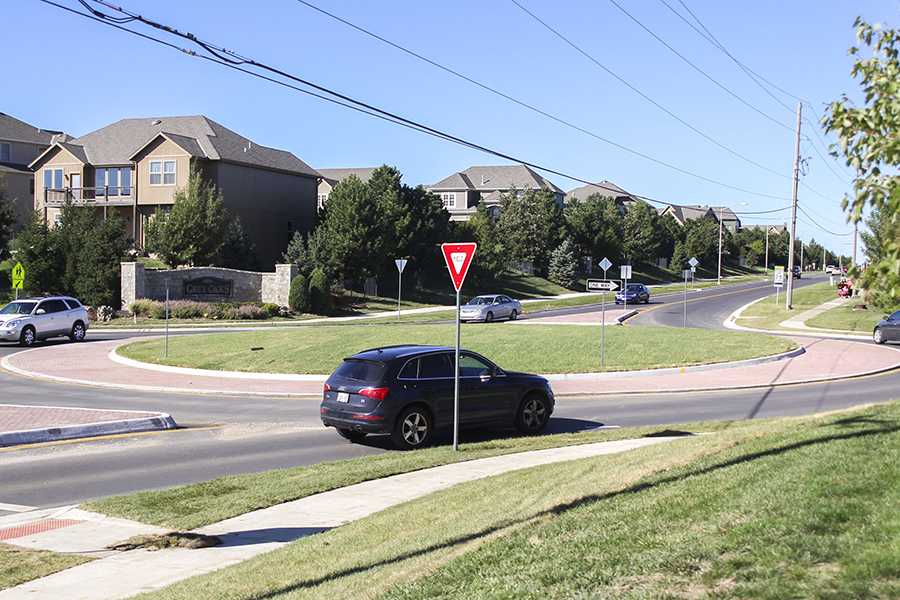 The new roundabout was just recently completed and is now fully functional. It was built under the intention to decrease traffic  during rush hours.