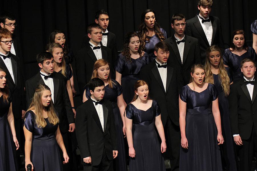 Choir members participate in their annual Holiday concert on  Thursday, Dec. 5.