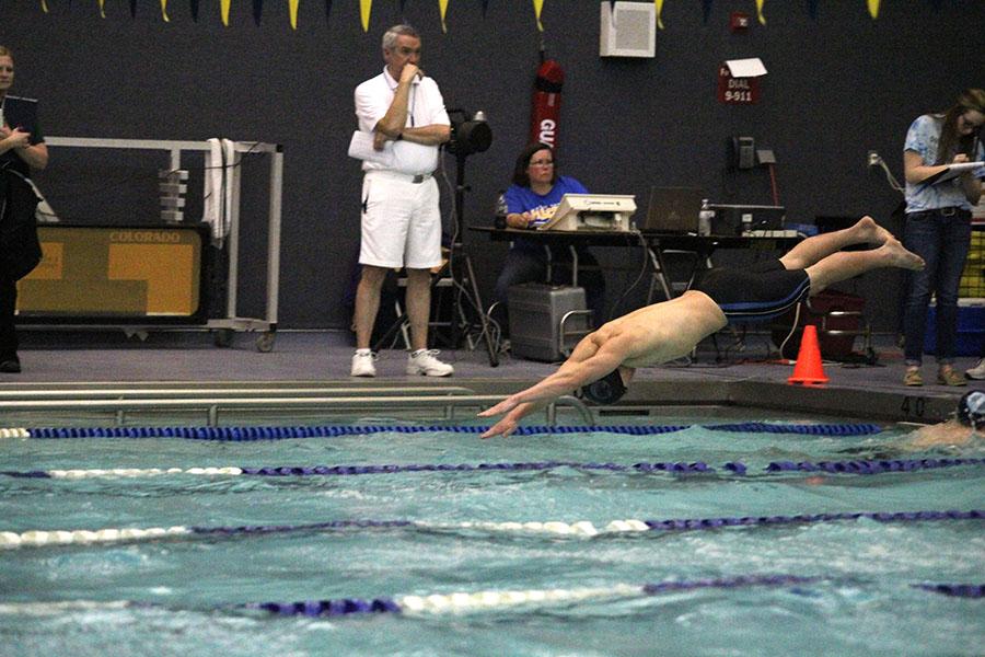 The Boy's Swim Team travels to Olathe South Tuesday Jan. 21.