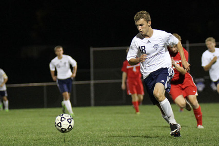 Senior Colton Chapman does not participate in club soccer because he was playing well on the high school team.