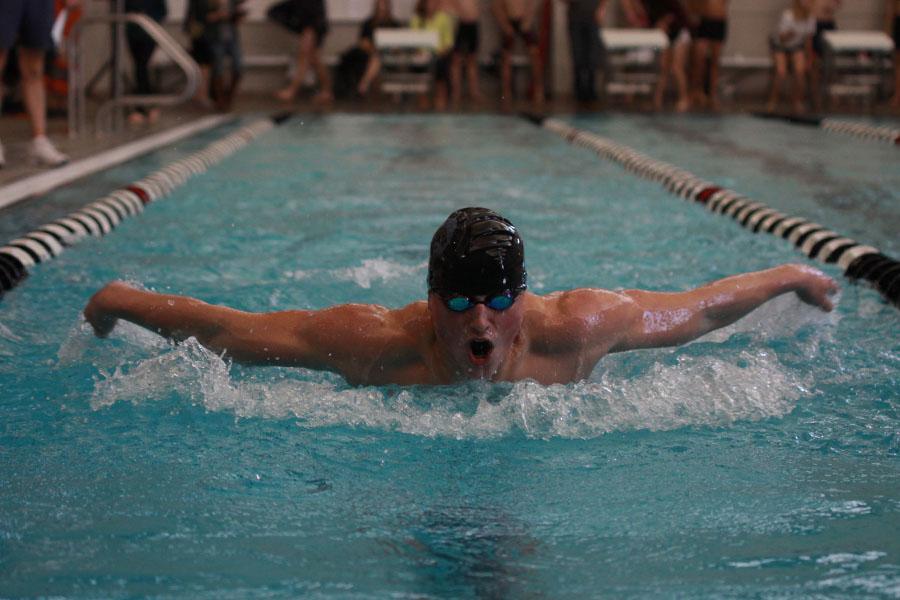Photo Gallery: Boys swimming at Blue Valley Southwest: Jan. 25