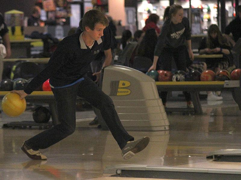 The bowling team had its first home meet on Monday, Jan. 13. The boys team placed first in the meet while girls placed third. [The meet] went really well, we raised about 2000 dollars, Sophomore Merrick Vinke said. 