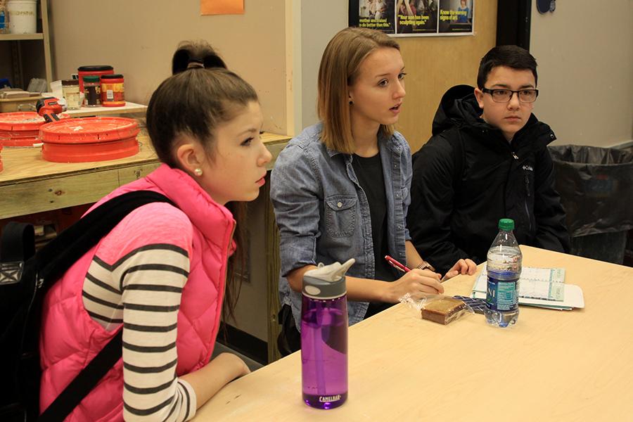 StuCo members brainstorm ideas for this years Winter Homecoming dance at a meeting on Thursday, Jan. 9.