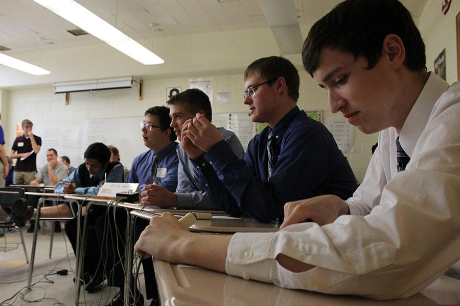 The Scholars Bowl team competed at its state meet on Saturday, Feb. 15. The team took fourth place.