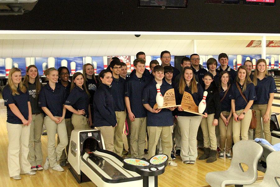 The boys and girls bowling team placed first at the KVL league meet on Monday, Feb. 17 at Ranch Bowl.