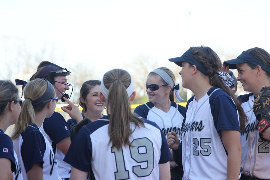 The softball team defeats Piper in double header, 4-3 and 11-3, on Tuesday, April 22. 