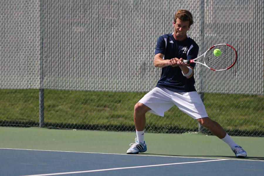 The varsity tennis team defeated Lawrence 8-2 on Wednesday, May 7. 