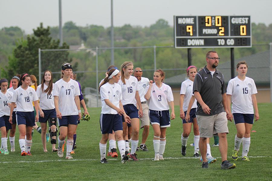 The girls soccer team defeat Basehor Linwood 9-0 on Tuesday, May 5. 