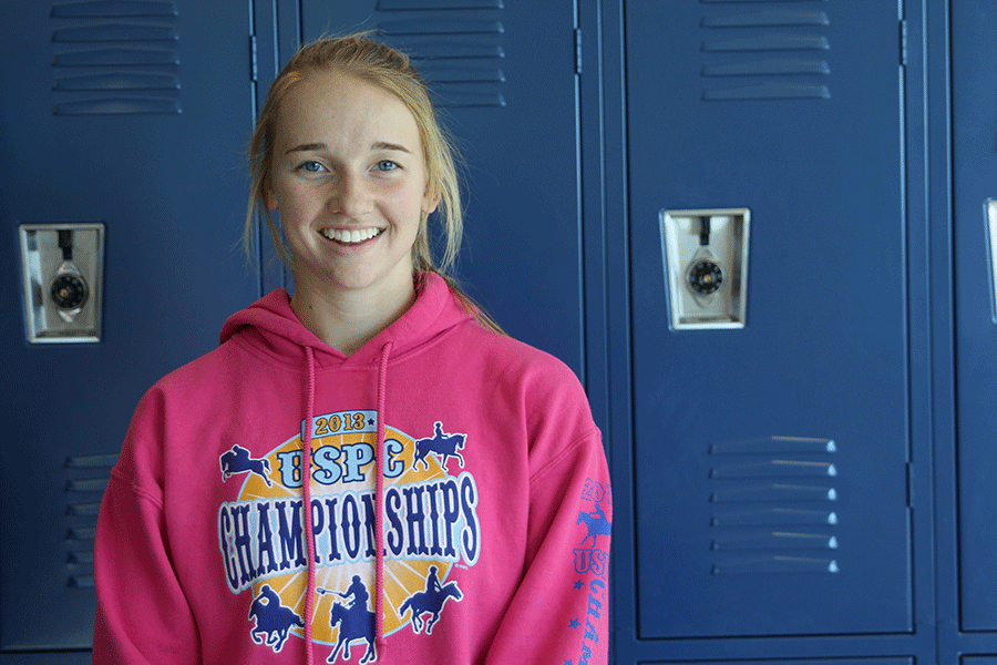 Sophomore Lauren Atchley participates in competitive horseback riding outside of school