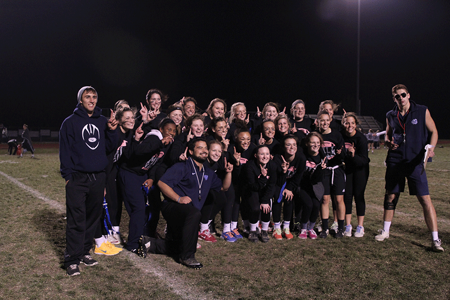 The+senior+girls+defeated+the+junior+girls+18-6+in+the+annual+Powder+Puff+football+game+on+Monday%2C+Nov.+10.