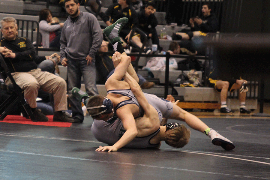 Sophomore Dylan Gowin competed at regionals on Saturday, Feb. 21. In the 106 weight class 