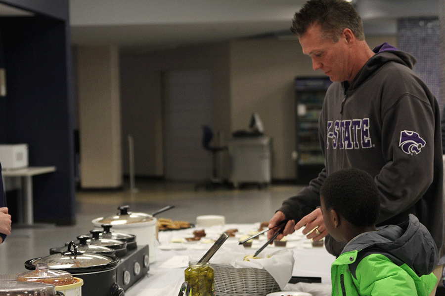 A father and son scooped their bowls of chili and the annual Chili Bowl Sale on Friday, Feb. 20 to support NAHS.