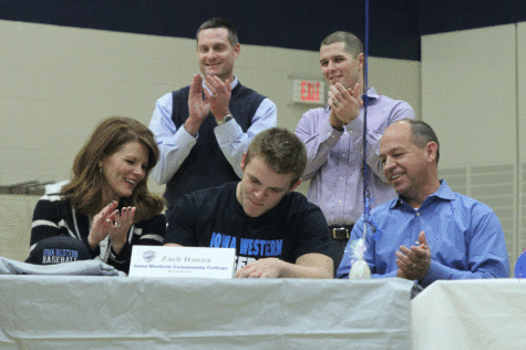 Twelve athletes sign letters of intent to play sports at collegiate level