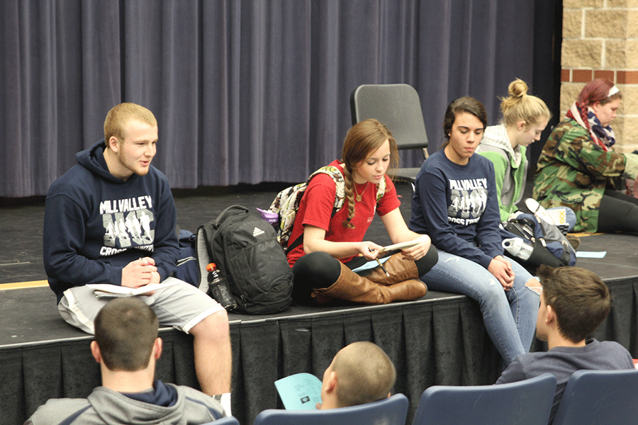 SLT committee leaders inform the rest of SLT of their committees plans at the end of their meeting on Tuesday, Jan. 13.