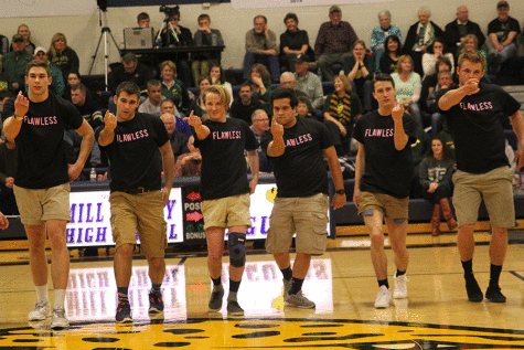 Silver Studs join the Silver Stars dance team for halftime performance
