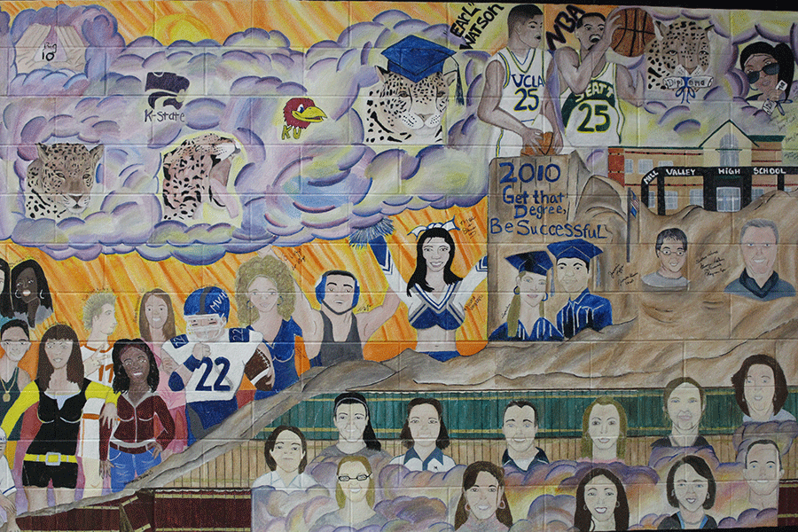 In the main hallway, murals such as this one, painted by   Mill Valley alum Jasmine Green, are being documented and archived by NAHS.