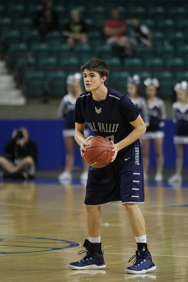 Junior Kasey Conklin calls out a play during the first half.