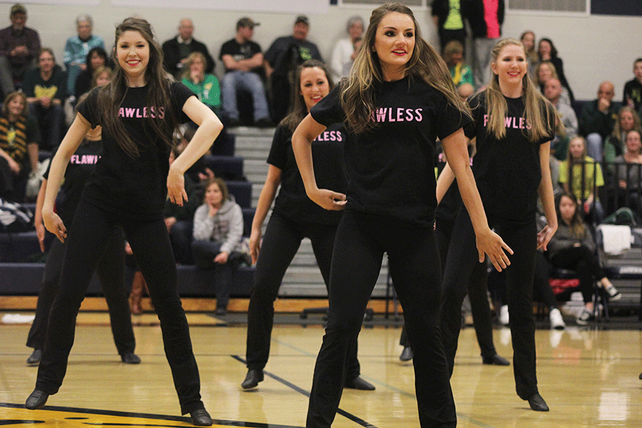 Senior Allison Eigsti dances during the Silver Studs performance on Friday, Feb. 27.