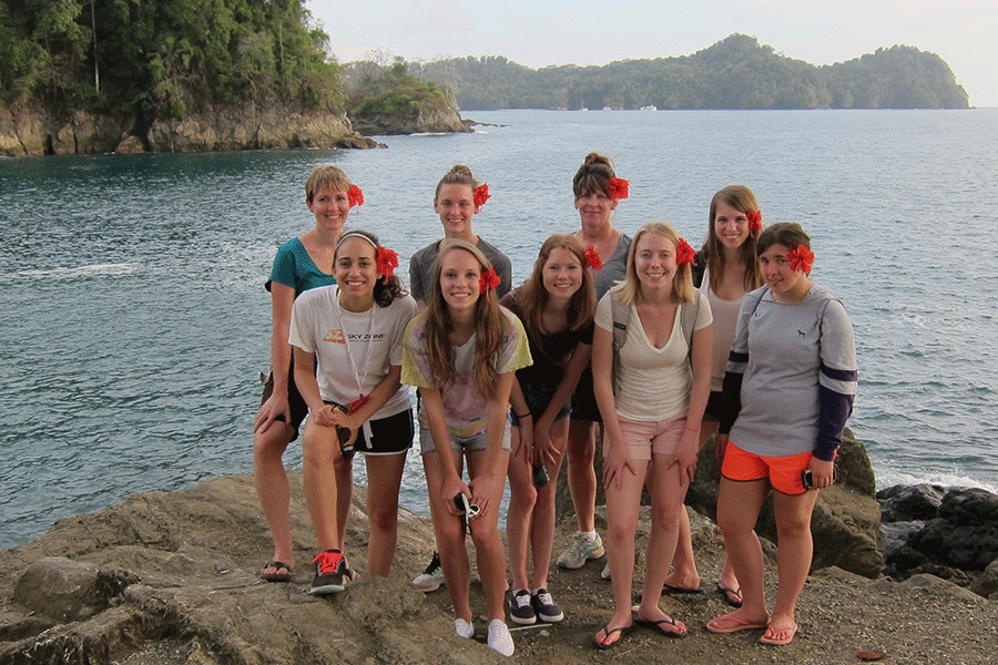 Students enjoy the Pacific Ocean on their trip to Costa Rica over spring break, Saturday, March 14 to Friday, March 20.