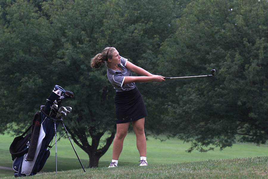 Competing in the Piper Invitational, junior Meg Green finishes with a score of 88.