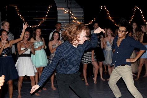 Senior Will McFarlin shows off his moves during a dance battle at the Homecoming dance on Saturday, Sept. 19. The dance fit StuCos Valleywood Homecoming theme with Hollywood- and movie-themed decorations.