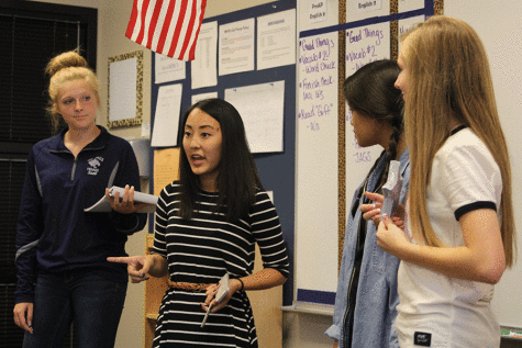 Club president Sue Kim discusses future plans for the Make-A-Wish club at a meeting on Wednesday, Sept. 23.