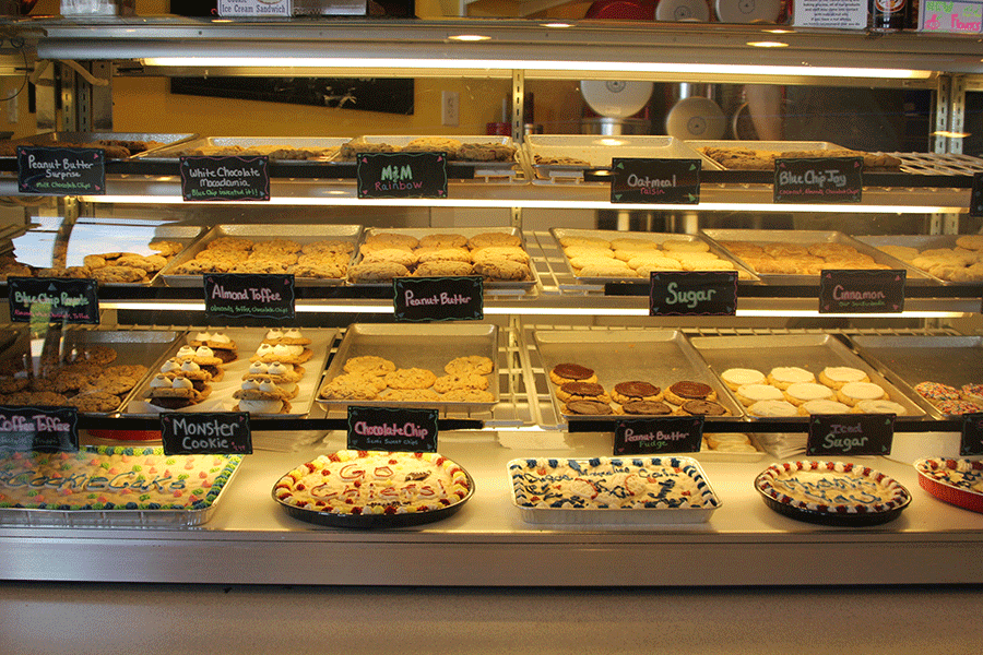 Located in Town Center, Blue Chip Cookies offers a variety of cookies and ice creams.