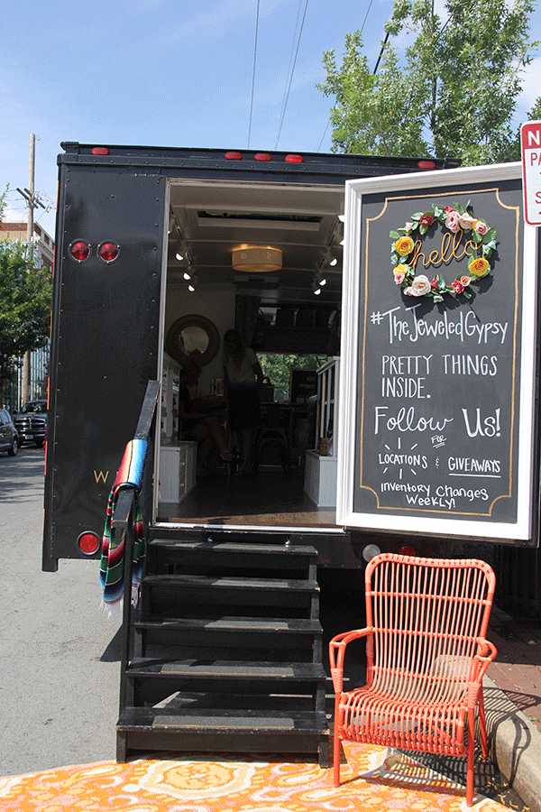The Jewelry Gypsy is an independently owned jewelry store on wheels. The truck travels to different locations, but can be found in Westport one weekend every month. 