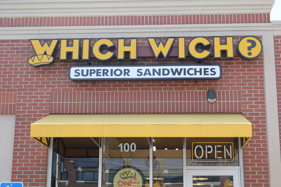 Which Wich is in the Westport shopping center located on Westport Road between Mill Street and Waddell Ave. It is open every day from 11 a.m. to 9 p.m.
