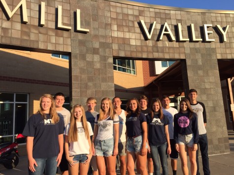 2015-2016 Homecoming candidates (left to right): Catie Kaifes, Nick Vitale, Megan Feuerborn, Noah Callahan, Amber Akin, Chase Midyett, Katie Burke, Tyler Shurley, Lindsey Hamner, Derek Meeks, Abbie Hughes and Cooper Hutteger.