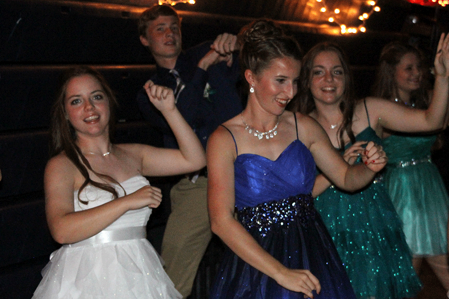 Students dance to "Wobble" by Vic at the dance on Saturday, Sept. 19.