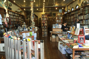 The main floor of Prospero's Books.