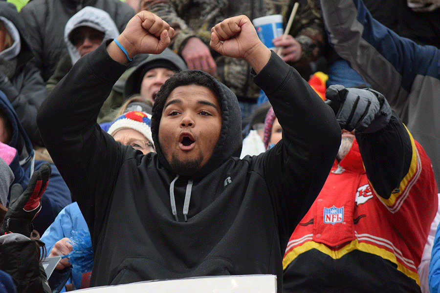 A Mill Valley fan cheers.