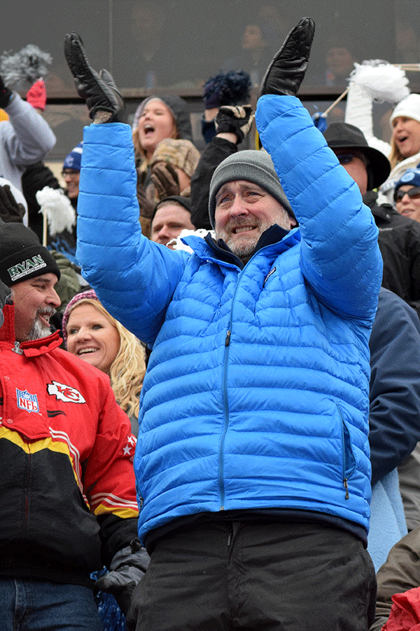 A Mill Valley fan cheers.