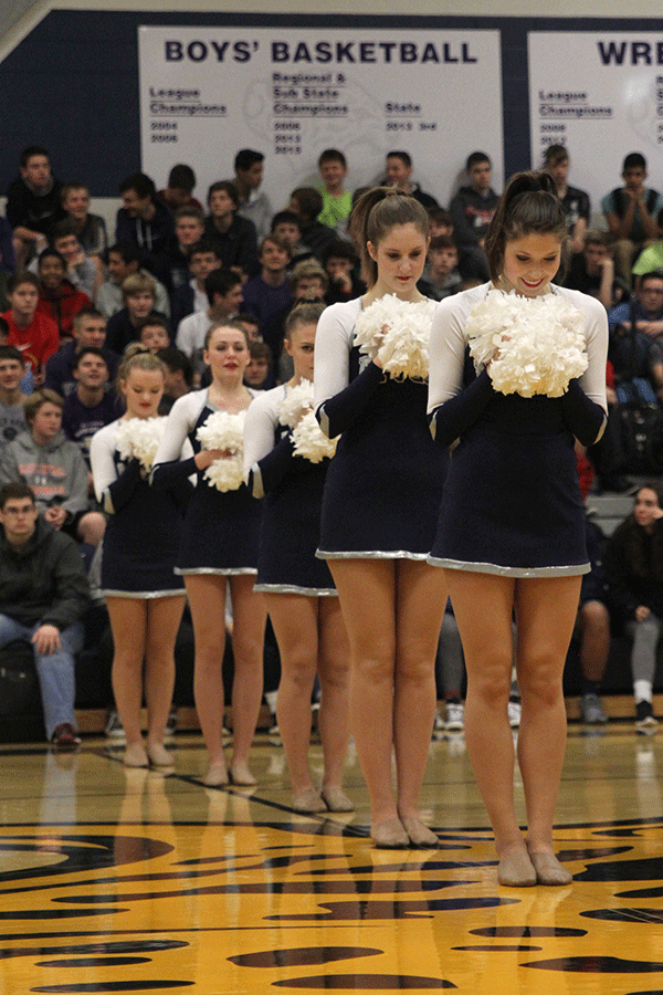 Silver Stars before their dance routine at the assembly on Thursday, Dec. 3.