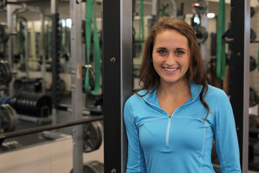 Junior Anna Clayborn works out for self-improvement