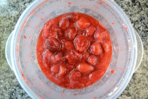 Coating strawberries with sugar and letting them sit overnight creates a sweet syrup that can be used to flavor food naturally.